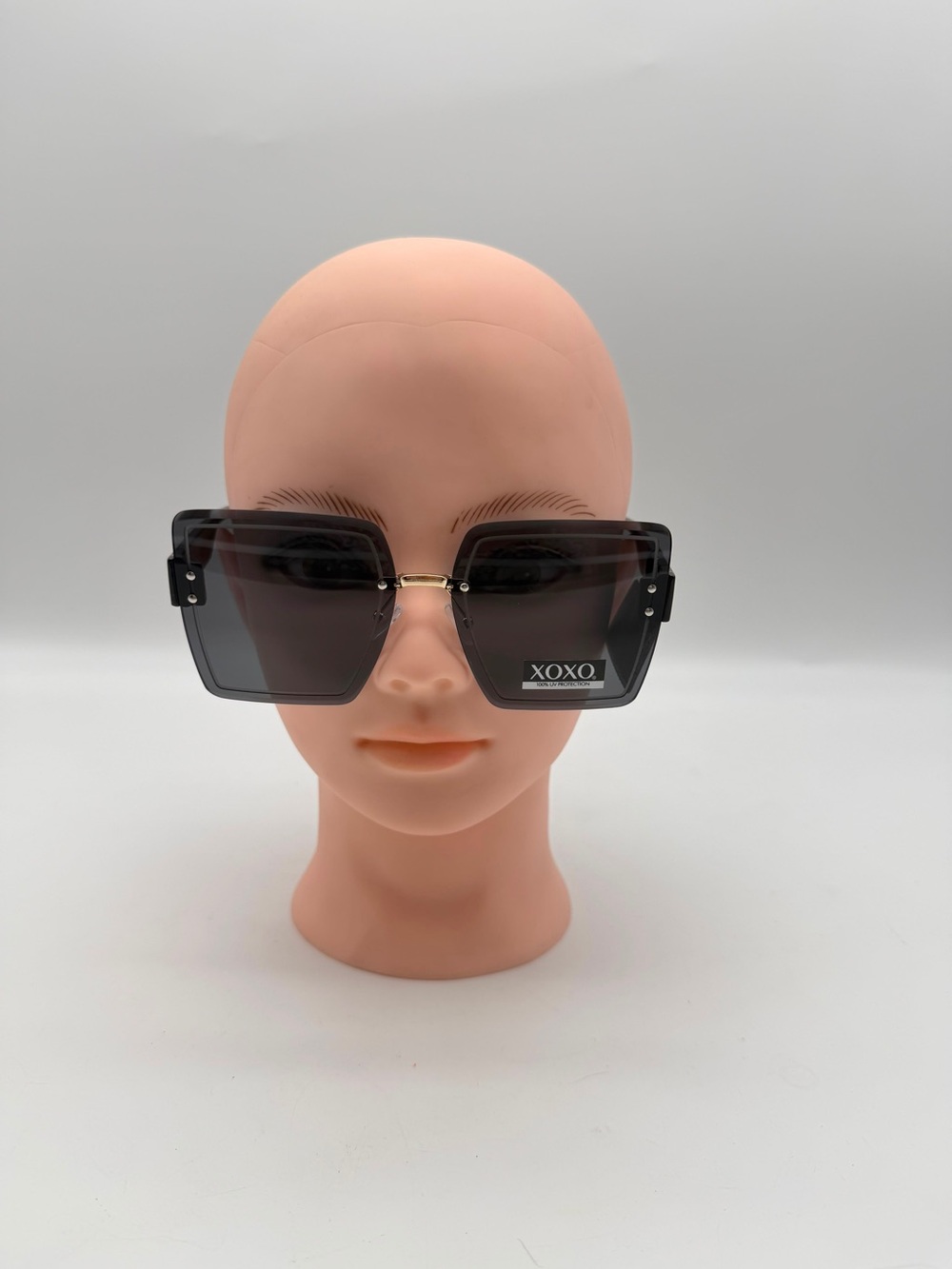XOXO Black Square Oversized Sunglasses with Gradient Lenses
